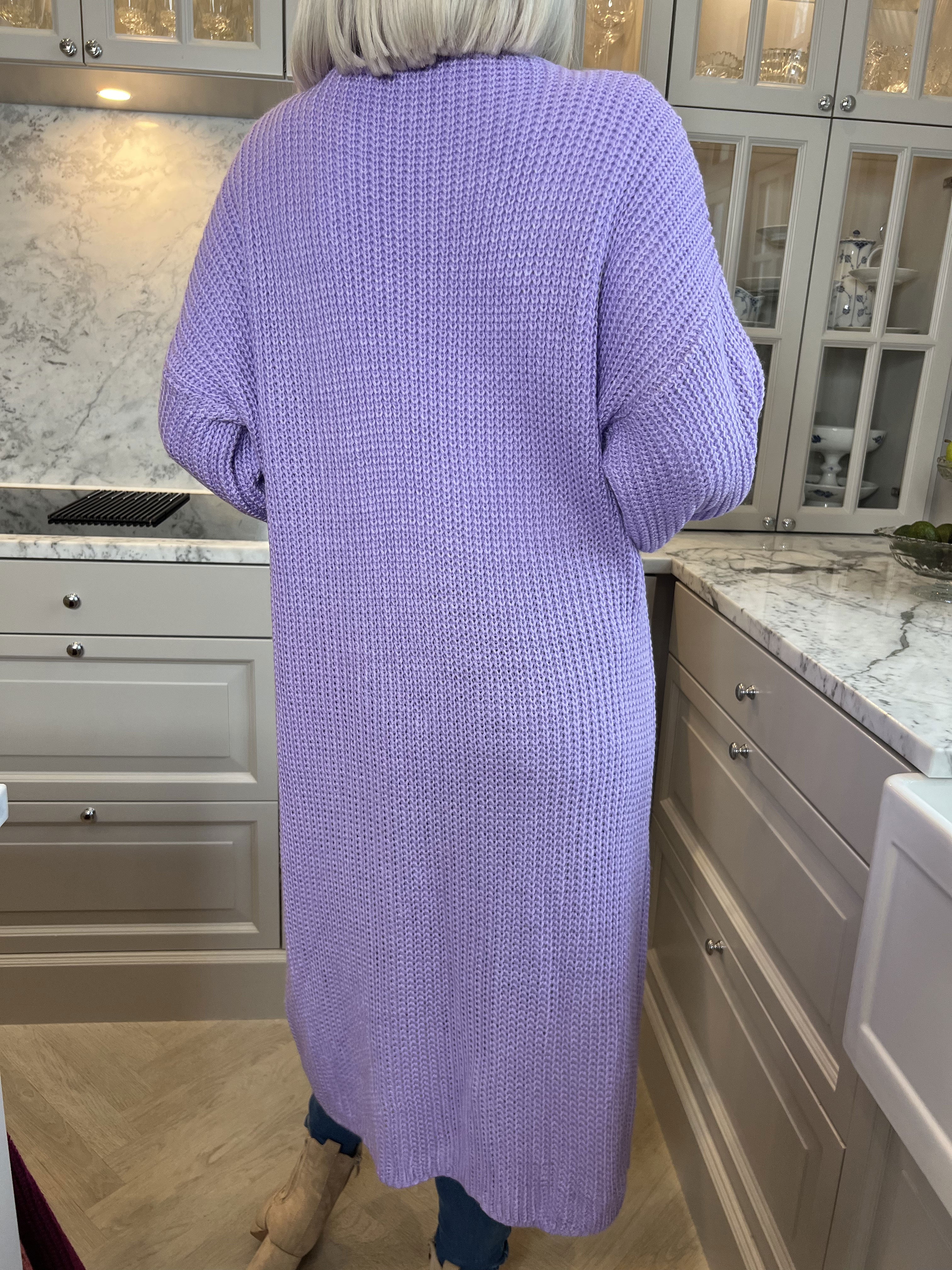 Sally - Strik cardigan med ballonærmer